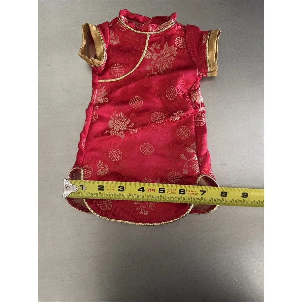 Girls Doll Dress Vintage American Girl Doll Lunar New Year Red Dress